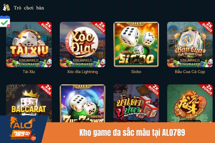 Kho game đa sắc màu tại ALO789